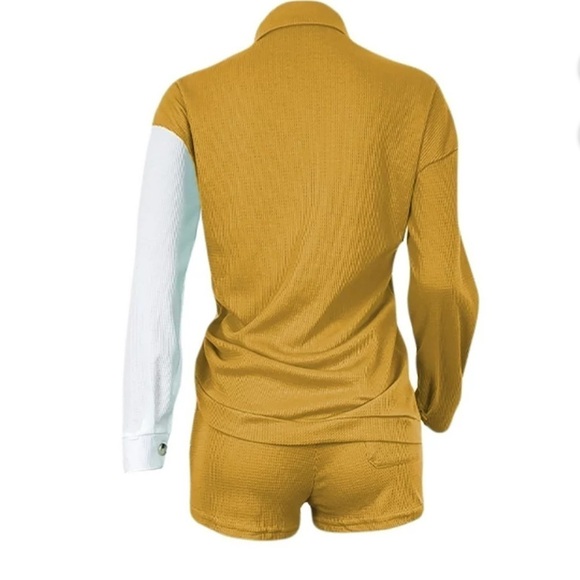 KaLI_store Matching Short Sets for Women Women's 2 Piece Yellow Medium NWOT - Picture 4 of 6